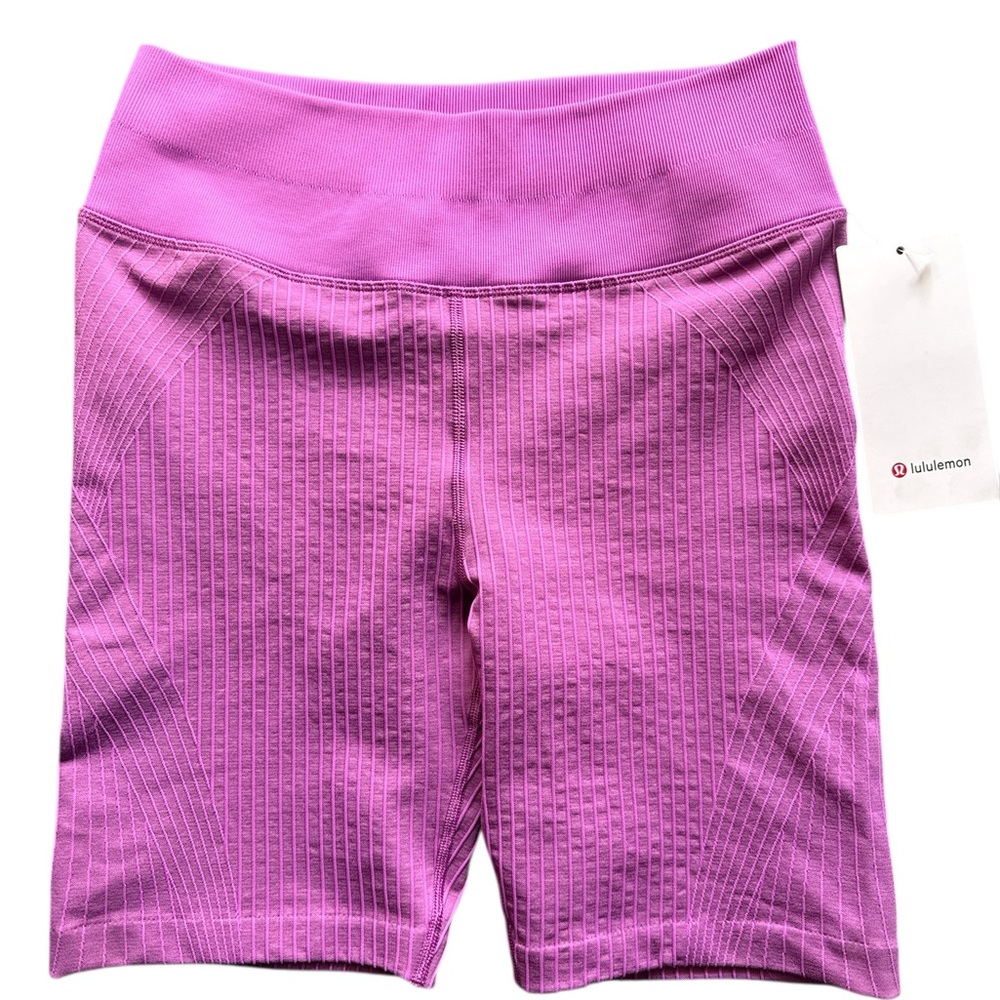 Lululemon Ebb to Street HR Short 8” New 10 Ribbed Map Vivid Plum Vintage Plum